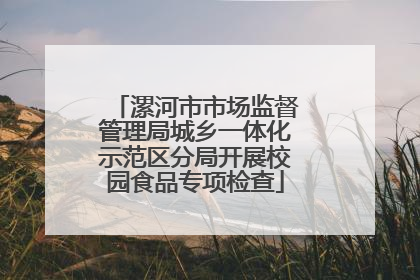 漯河市市场监督管理局城乡一体化示范区分局开展校园食品专项检查