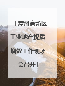 漳州高新区工业地产提质增效工作现场会召开