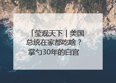 莹观天下｜美国总统在家都吃啥？掌勺30年的白宫主厨告诉你