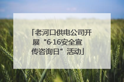 老河口供电公司开展“6·16安全宣传咨询日”活动