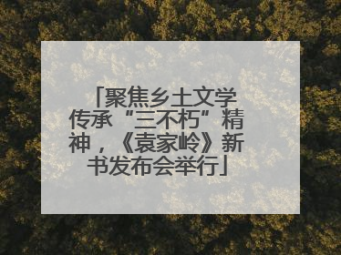 聚焦乡土文学 传承“三不朽”精神，《袁家岭》新书发布会举行