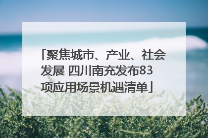 聚焦城市、产业、社会发展 四川南充发布83项应用场景机遇清单