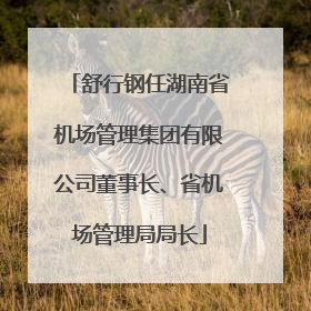 舒行钢任湖南省机场管理集团有限公司董事长、省机场管理局局长
