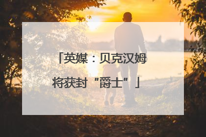 英媒：贝克汉姆将获封“爵士”