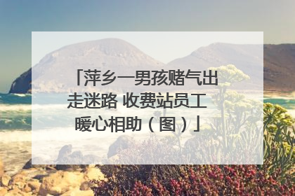 萍乡一男孩赌气出走迷路 收费站员工暖心相助（图）