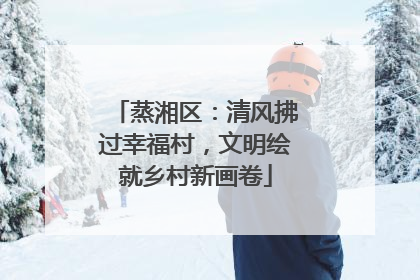 蒸湘区：清风拂过幸福村，文明绘就乡村新画卷