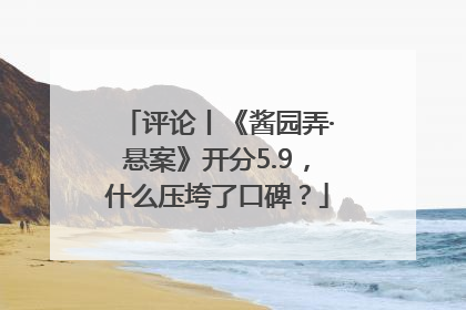 评论丨《酱园弄·悬案》开分5.9，什么压垮了口碑？
