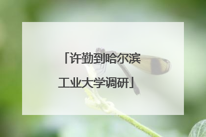 许勤到哈尔滨工业大学调研