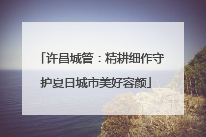 许昌城管：精耕细作守护夏日城市美好容颜