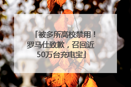 被多所高校禁用！罗马仕致歉，召回近50万台充电宝