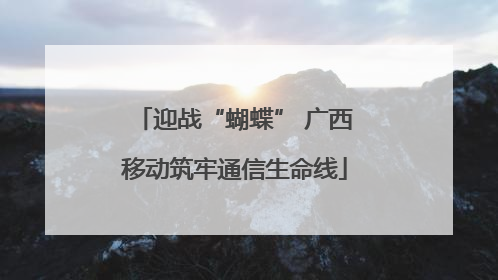迎战“蝴蝶” 广西移动筑牢通信生命线