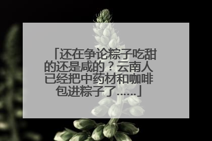 还在争论粽子吃甜的还是咸的？云南人已经把中药材和咖啡包进粽子了……