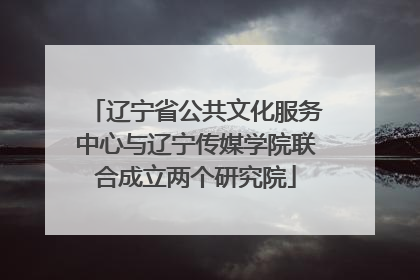 辽宁省公共文化服务中心与辽宁传媒学院联合成立两个研究院