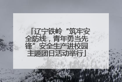 辽宁铁岭“筑牢安全防线，青年勇当先锋”安全生产进校园主题团日活动举行