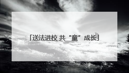 送法进校 共“童”成长