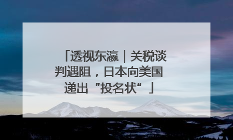 透视东瀛｜关税谈判遇阻，日本向美国递出“投名状”