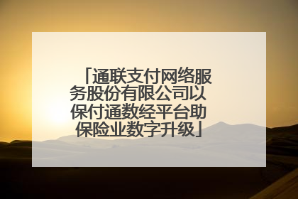 通联支付网络服务股份有限公司以保付通数经平台助保险业数字升级