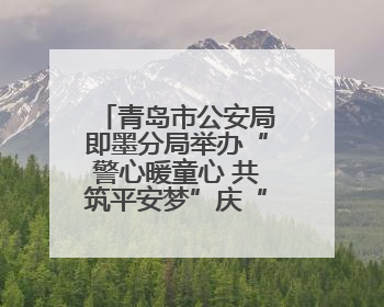青岛市公安局即墨分局举办“警心暖童心 共筑平安梦”庆“六一”活动