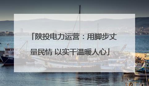 陕投电力运营：用脚步丈量民情 以实干温暖人心