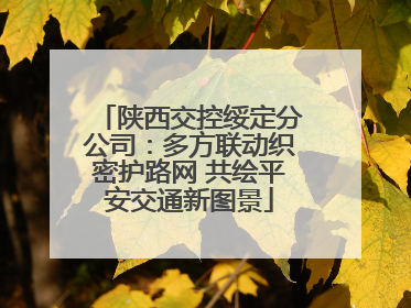 陕西交控绥定分公司：多方联动织密护路网 共绘平安交通新图景