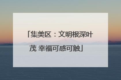 集美区：文明根深叶茂 幸福可感可触
