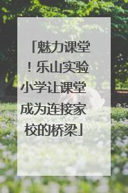 魅力课堂！乐山实验小学让课堂成为连接家校的桥梁