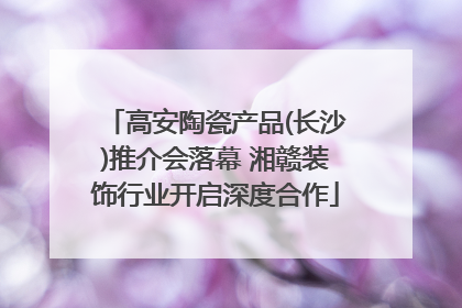 高安陶瓷产品(长沙)推介会落幕 湘赣装饰行业开启深度合作
