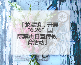 龙潭镇：开展“6.26”国际禁毒日宣传教育活动