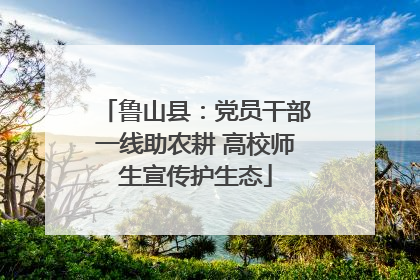 鲁山县：党员干部一线助农耕 高校师生宣传护生态