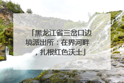 黑龙江省三岔口边境派出所：在界河畔，扎根红色沃土