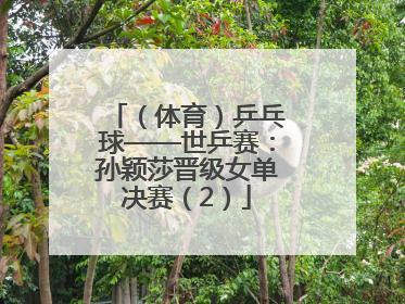 （体育）乒乓球——世乒赛：孙颖莎晋级女单决赛（2）