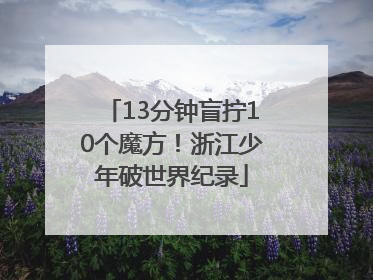 13分钟盲拧10个魔方！浙江少年破世界纪录