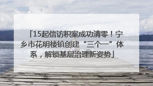 15起信访积案成功清零！宁乡市花明楼镇创建“三个一”体系，解锁基层治理新姿势