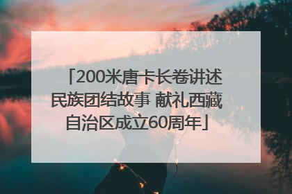 200米唐卡长卷讲述民族团结故事 献礼西藏自治区成立60周年