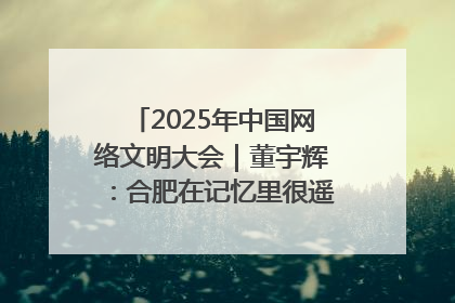 2025年中国网络文明大会｜董宇辉：合肥在记忆里很遥远也很亲切