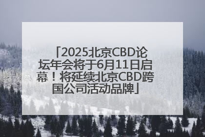 2025北京CBD论坛年会将于6月11日启幕！将延续北京CBD跨国公司活动品牌