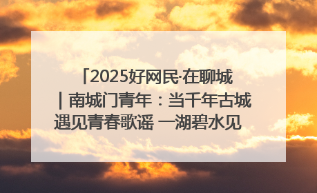 2025好网民·在聊城｜南城门青年：当千年古城遇见青春歌谣 一湖碧水见证的“聊城式浪漫”