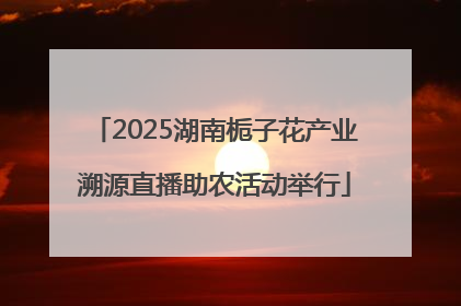 2025湖南栀子花产业溯源直播助农活动举行
