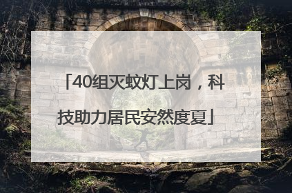 40组灭蚊灯上岗，科技助力居民安然度夏