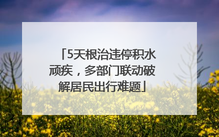 5天根治违停积水顽疾，多部门联动破解居民出行难题