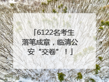 6122名考生落笔成章，临清公安“交卷”！
