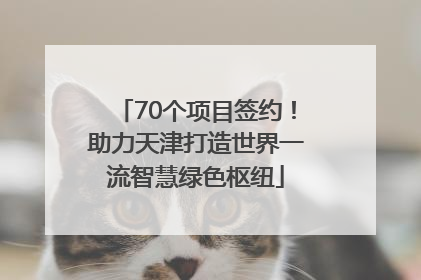 70个项目签约！助力天津打造世界一流智慧绿色枢纽
