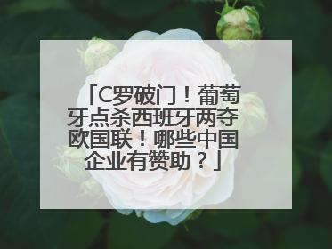 C罗破门！葡萄牙点杀西班牙两夺欧国联！哪些中国企业有赞助？